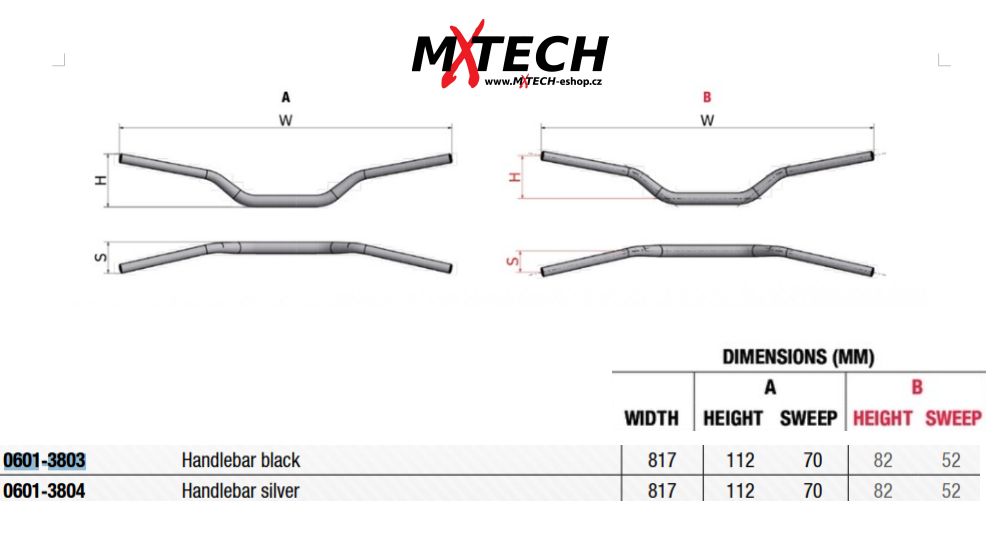 řidítka Neken www.mxtech-eshop.cz