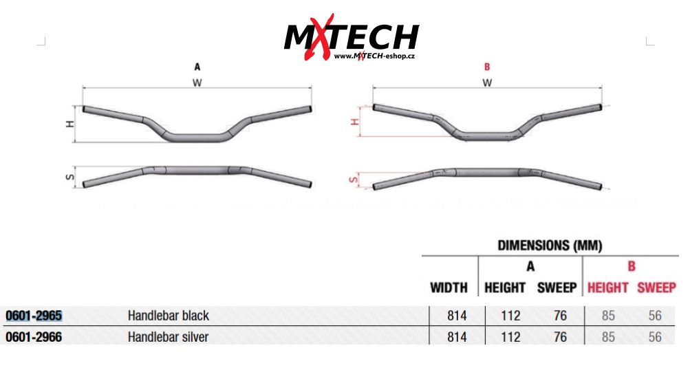 řidítka Neken www.mxtech-eshop.cz
