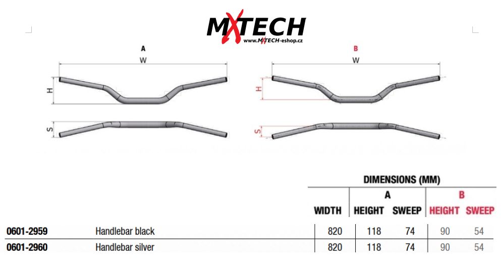 řidítka Neken www.mxtech-eshop.cz