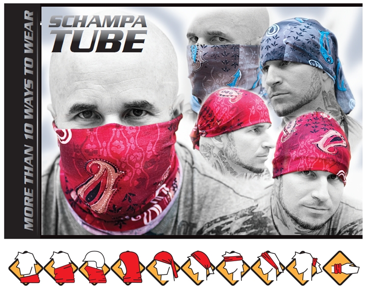 Šátek - tuba ZANHEADGEAR MOTLEY TUBE Black| Orange| White
