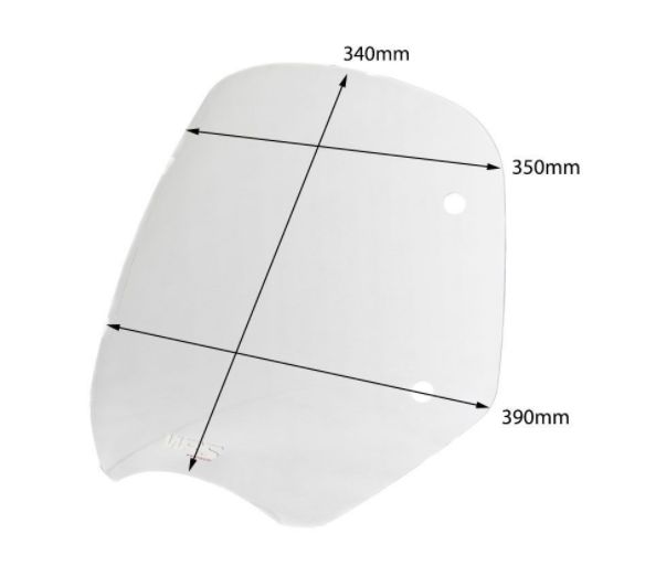 Plexi motocyklu WRS pro BMW R 1200 R 2006-2013 viz popis, barva kouřová, výška 34 cm (13-3/8") 