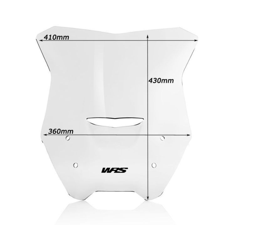 Plexi motocyklu WRS pro BMW R 1200 R 2015-2019 viz popis, barva kouřová, výška 43 cm (17")