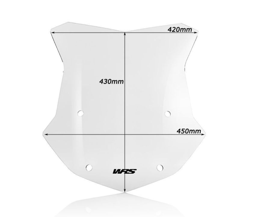 Plexi motocyklu WRS pro BMW R 1200 GS / ADVENTURE 2013-2020 viz popis, barva kouřová , výška 43 cm (17") 
