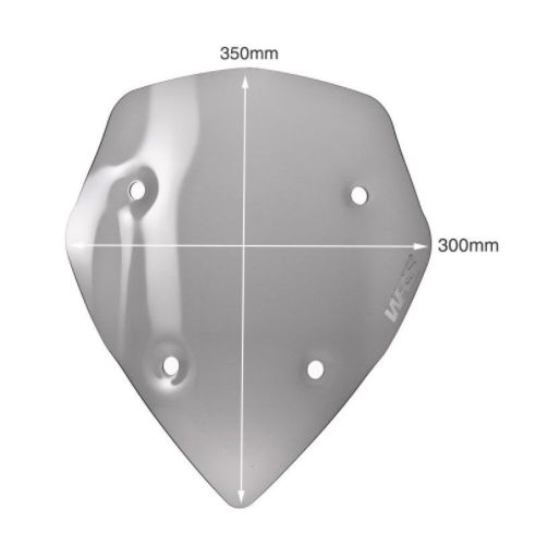 Plexi motocyklu WRS pro DUCATI MULTISTRADA 1200 S 2013-2014 viz popis, barva černá matná, výška 35 cm (13-3 / 4 ")