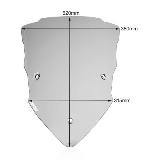 Plexi motocyklu WRS pro DUCATI MULTISTRADA 950 2017-2021 viz popis, barva čirá, výška 50 cm (19-3 / 4 ") 