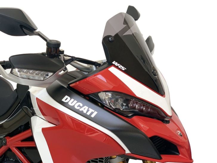Plexi motocyklu WRS pro DUCATI MULTISTRADA 1260 2018-2020 viz popis, barva tmavě kouřová , výška 38 cm (15 ") 