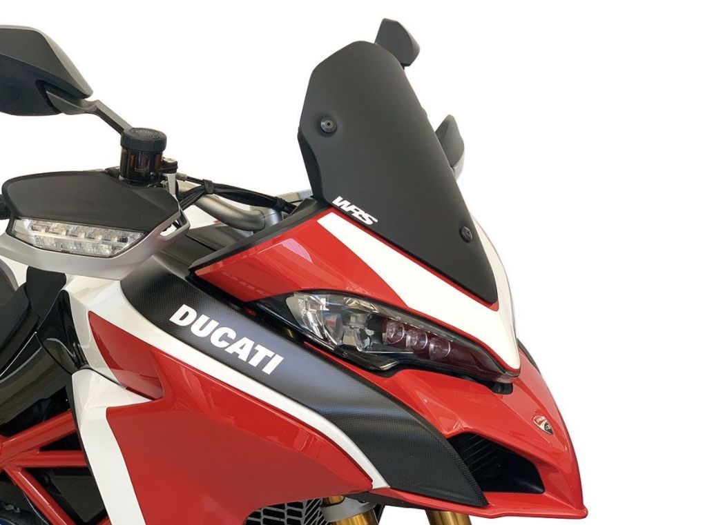 Plexi motocyklu WRS pro DUCATI MULTISTRADA 1260 2018-2020  viz popis, barva černá matná , výška 38 cm (15 ") 