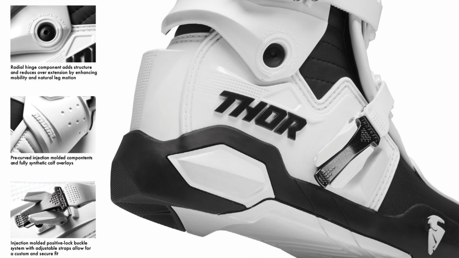 a Motokrosové boty THOR RADIAL barva černá velikost 44,5 / EU 10