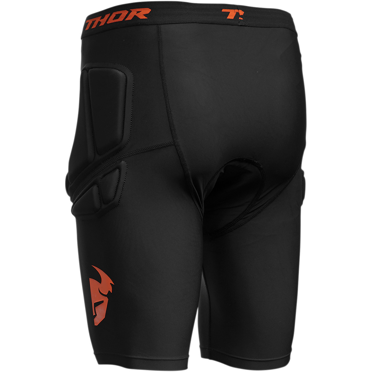 a Ochranné chráničové šortky s polstrováním THOR COMP XP SHORT KRÁTKÁ NOHAVICE, barva černá/oranžová vel. L