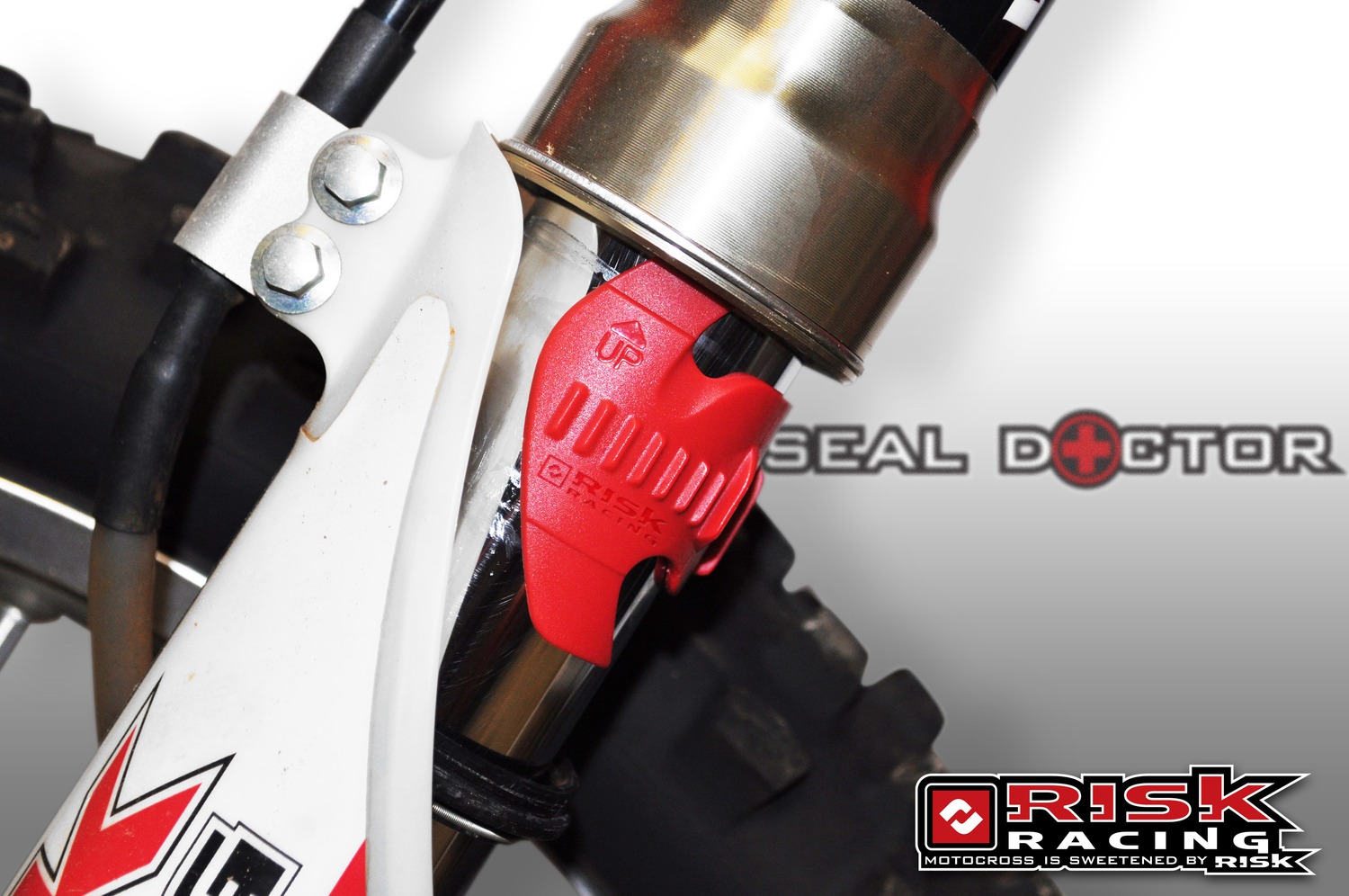Přípravek k pročištění znečištěného gufera přední vidlice Risk Racing Seal Doctor (vel. S 35 - 44 mm)