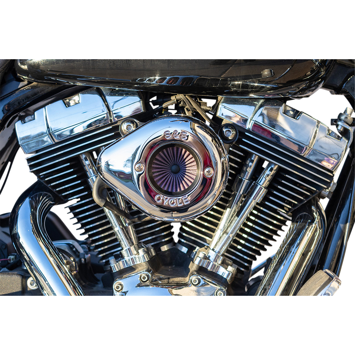 Kit sání S&S CYCLE STEALTH AIR STINGER KIT pro HARLEY DAVIDSON M8 rok 2017 a víš viz popis, chrom 