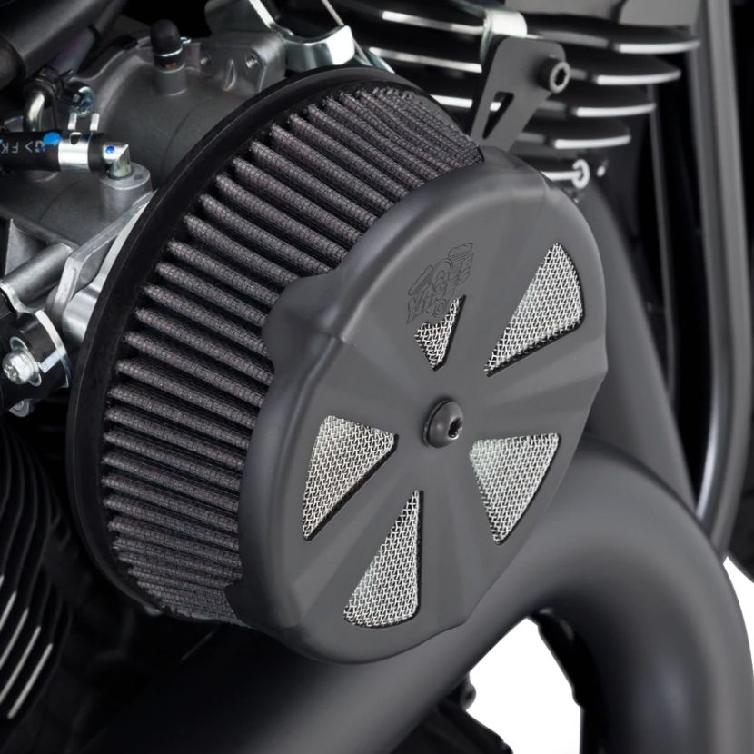 Kryt otevřeného sání Vance and Hines pro VO2 NAKED SKULLCAP CROWN BLACK