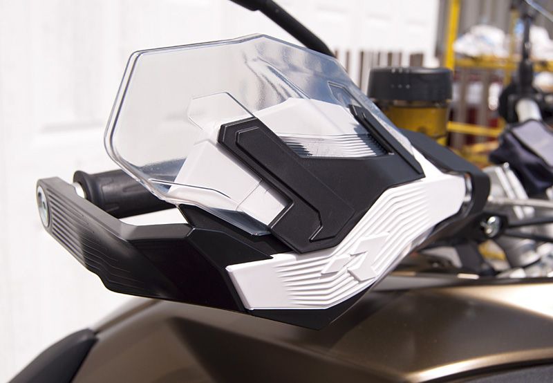 Motocyklové ochranné kryty páček RTECH HP3 ADVENTURE barva červená/bílá - bez montážní sady 