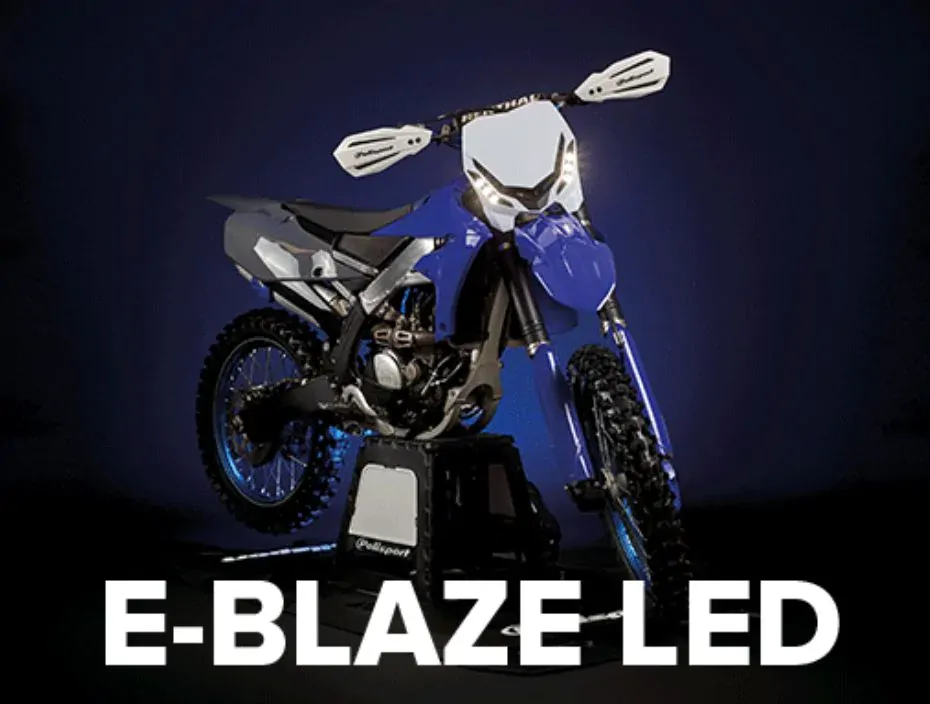 Univerzální přední LED maska motocyklu POLISPORT E-BLAZE LED HEADLIGHT bílá