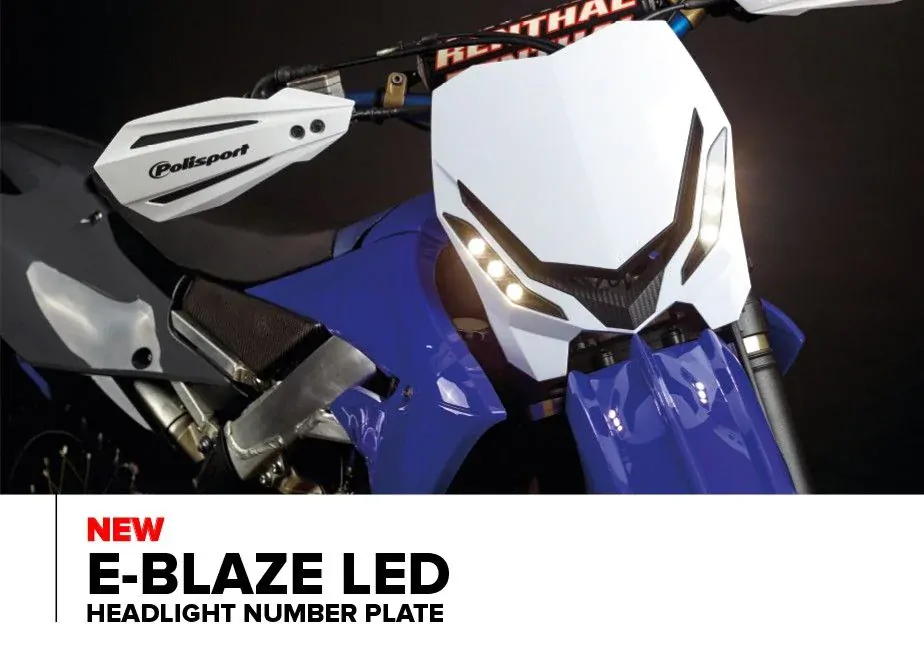 Univerzální přední LED maska motocyklu POLISPORT E-BLAZE LED HEADLIGHT bílá