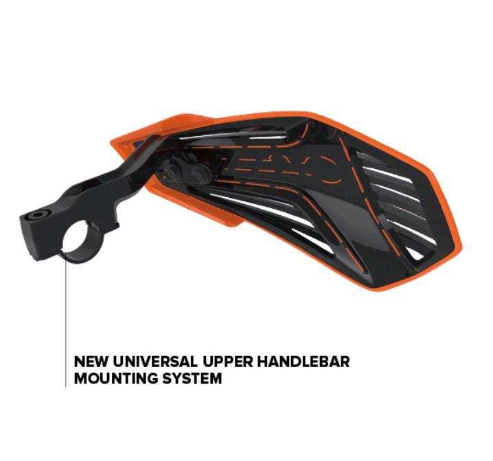 Motokrosové MX kryty páček POLISPORT MX AIR HANDGUARD černá/oranžová - pár 