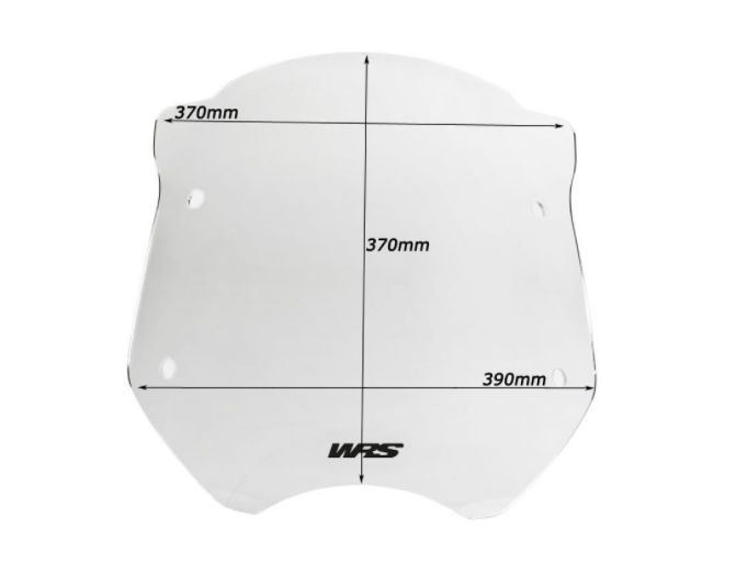 Plexi motocyklu WRS pro BMW S 1000 R 2014-2020 verze touring, barva čirá, výška 35 cm 