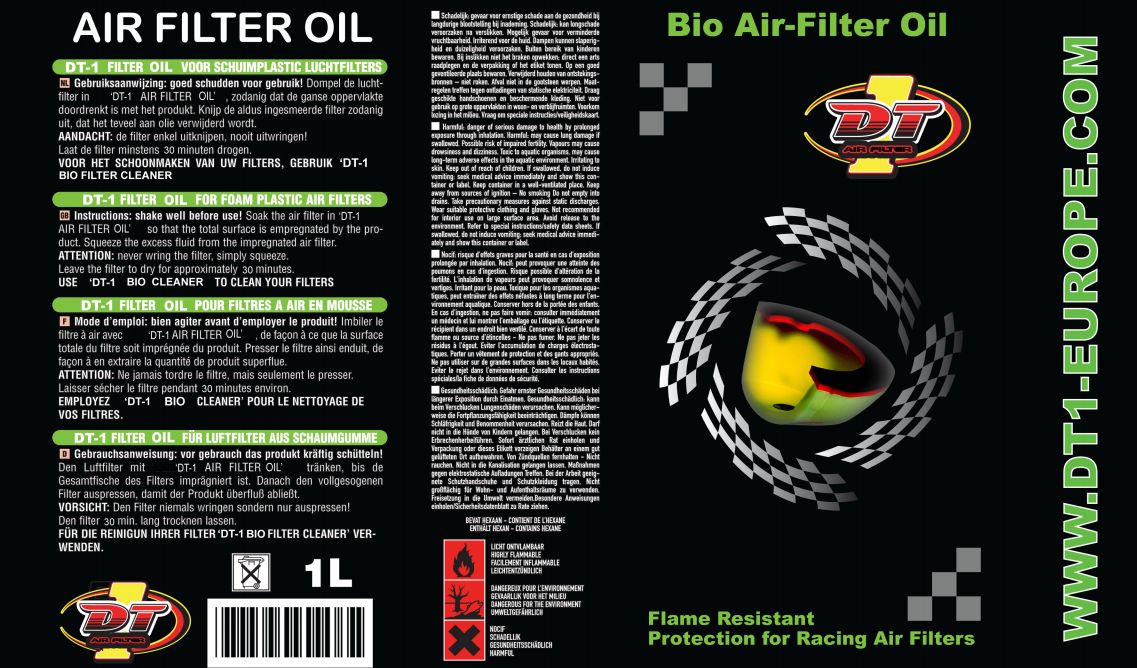 Čistič na vzduchové filtry DT1 BIO CLEANER balení 5 litrů 