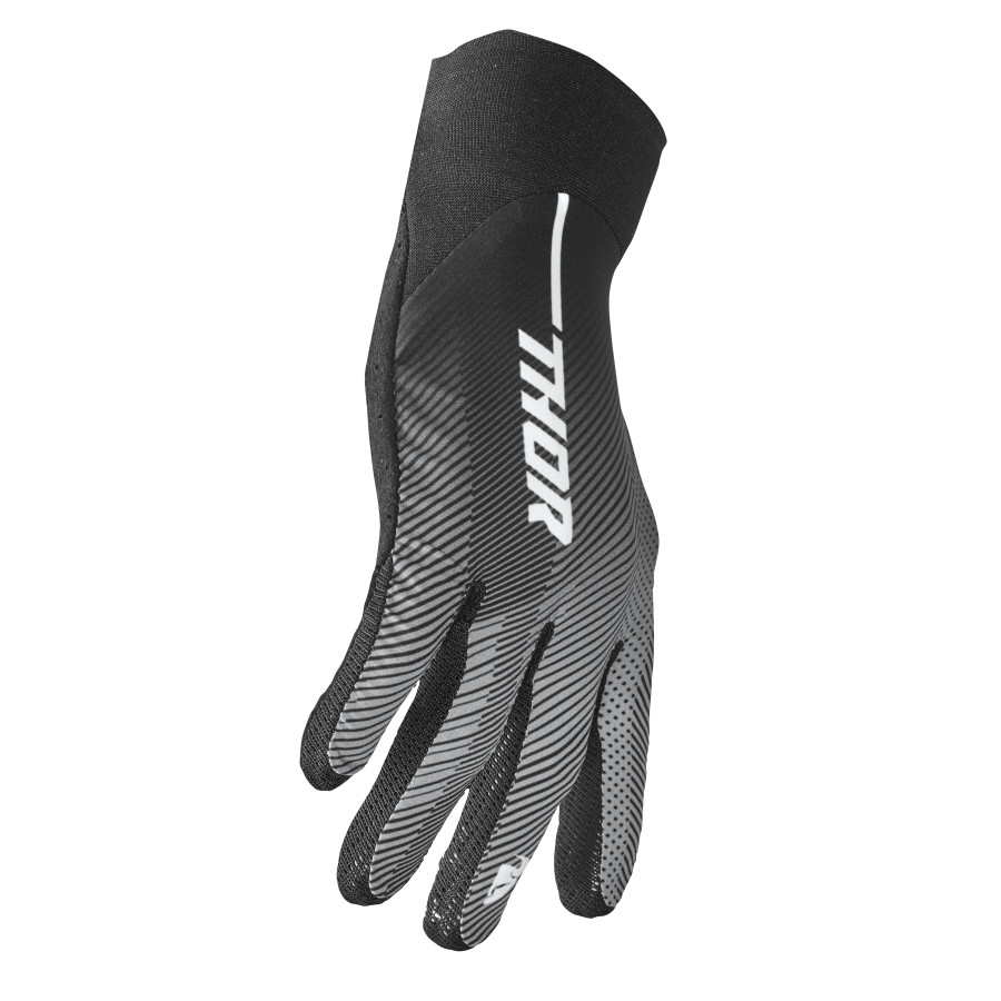 a Motokrosové - enduro - MTB rukavice THOR AGILE RIVAL tech černá/bílá vel. M