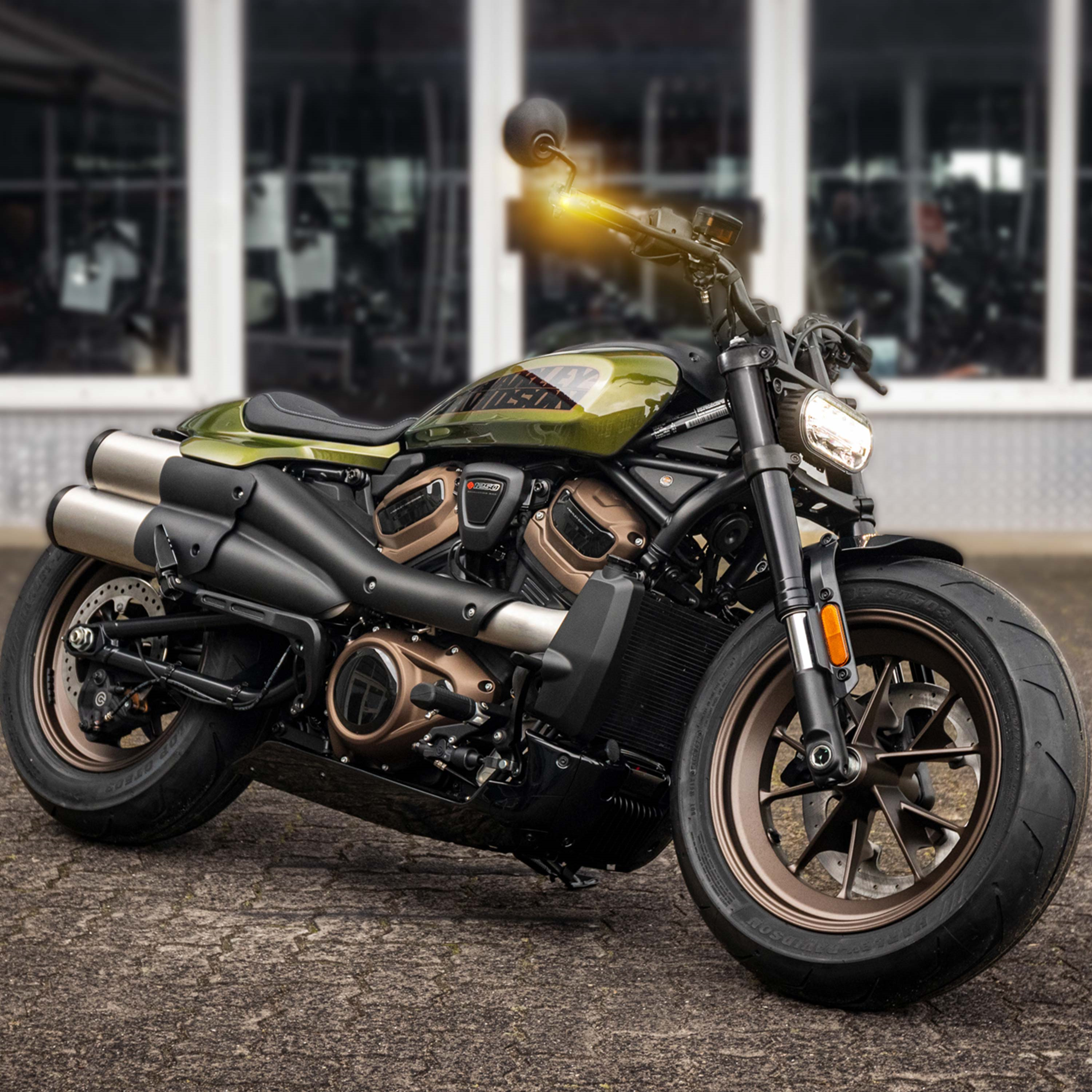 Blinkry na řidítka motocyklu HEINZ BIKES NANO SPORT pro Harley Davidson XL 883 N rok 2021-2022, barva černá, pár 