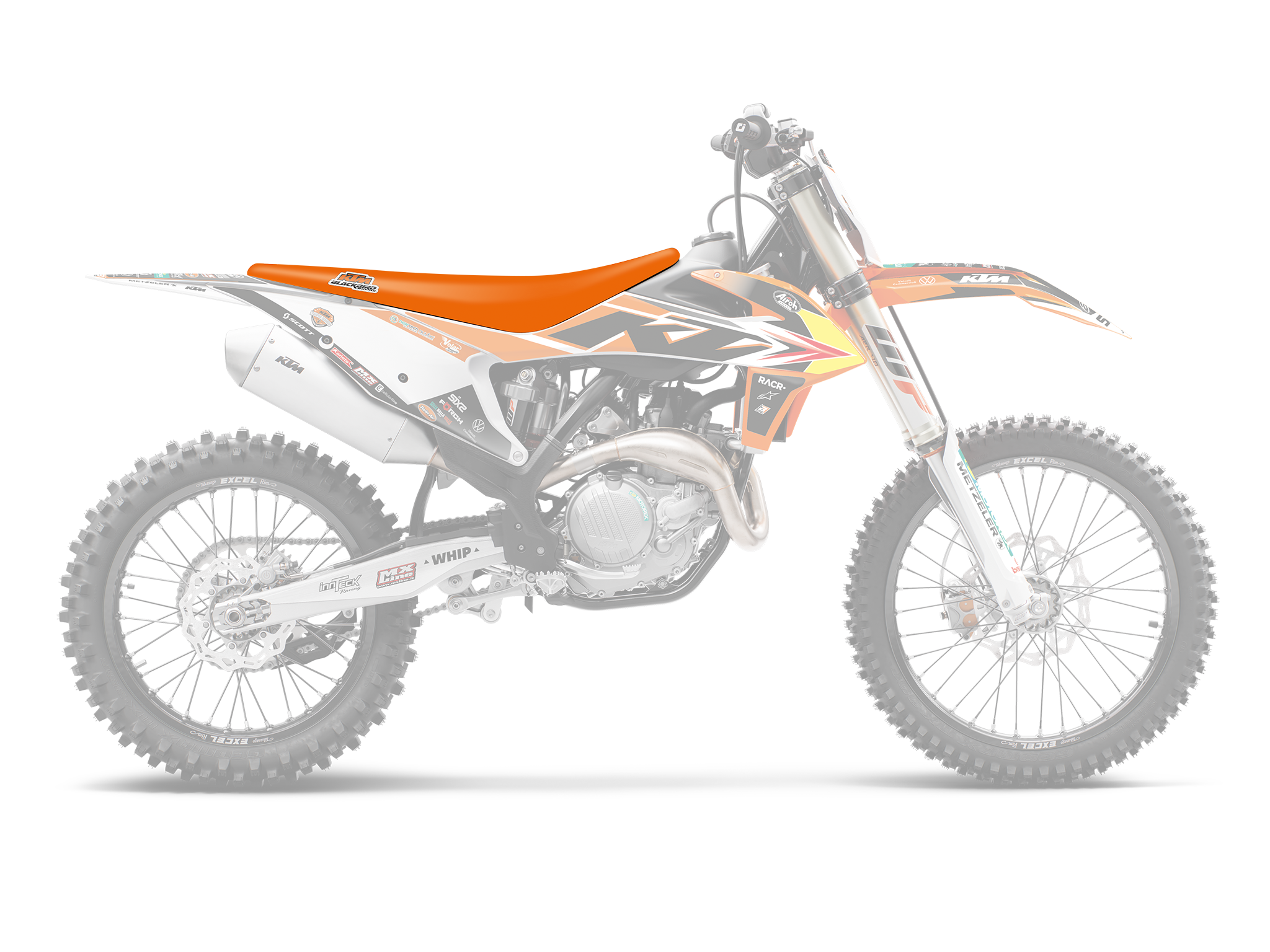 Potah sedla BLACKBIRD RACING REPLICA TEAM TROPHY 2022 pro KTM EXC 2020-2023