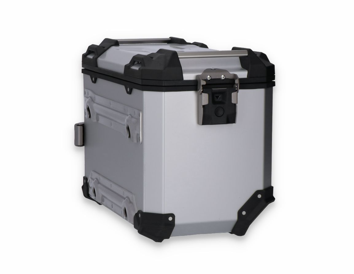 Boční motocyklový hliníkový kufr SW-MOTECH TRAX ADV SIDE CASES obsah 45 litrů, barva stříbrná, montážní pozice pravá, 1 kus