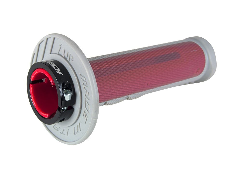 Motocyklové MX gripy RTECH R20 WAWE Half Waffle s lock-on systémem pro moto BETA RR 125-530, šedé, pár