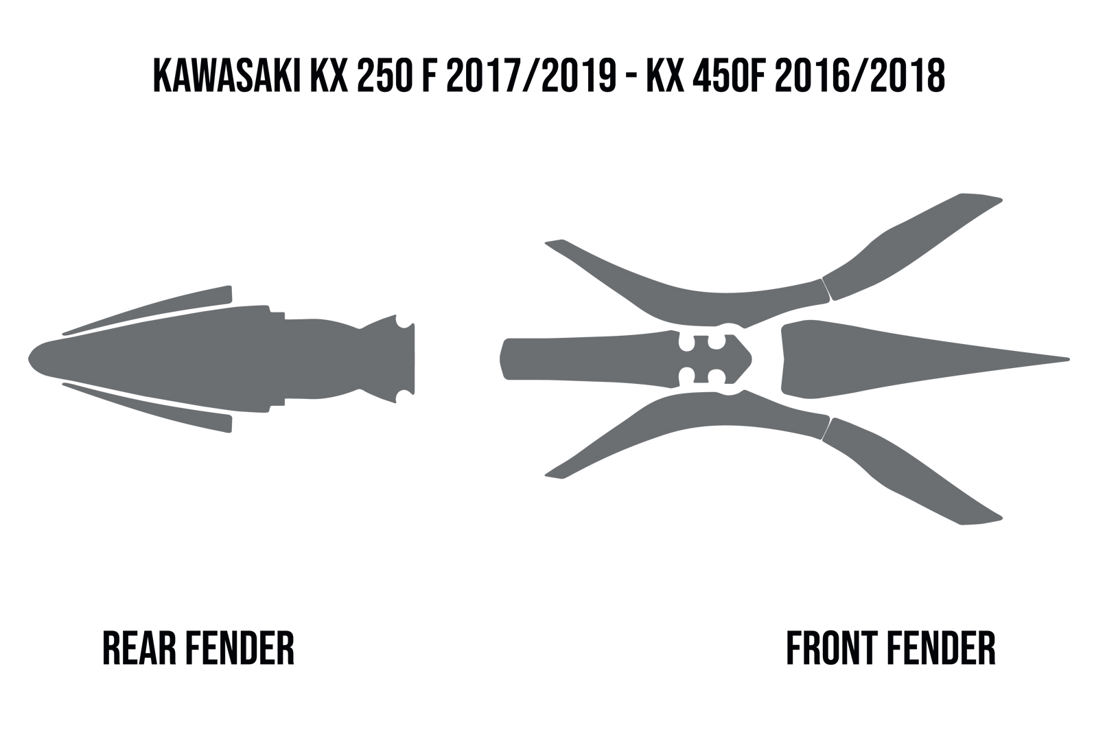 Ochranná pěna do blatníků motocyklu TWIN AIR MUD FOAM DEFLECTORS pro KAWASAKI KX 450 F rok 2016-2018