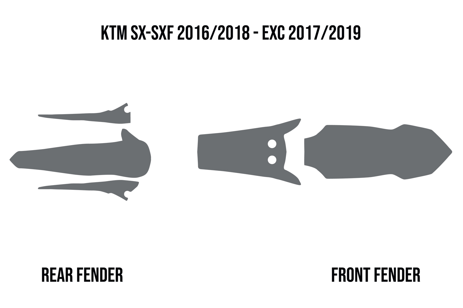 Ochranná pěna do blatníků motocyklu TWIN AIR MUD FOAM DEFLECTORS pro KTM XC/XC-W 150 rok 2017-2019