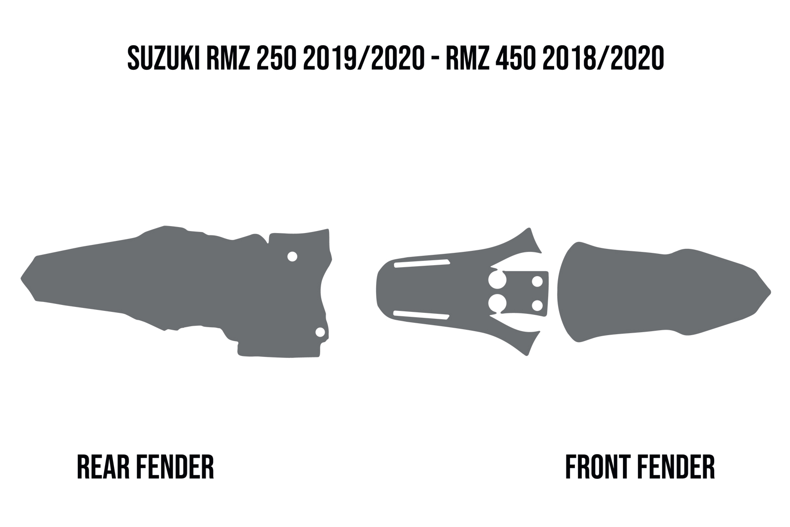 Ochranná pěna do blatníků motocyklu TWIN AIR MUD FOAM DEFLECTORS pro SUZUKI RM-Z 450 rok 2018-2022