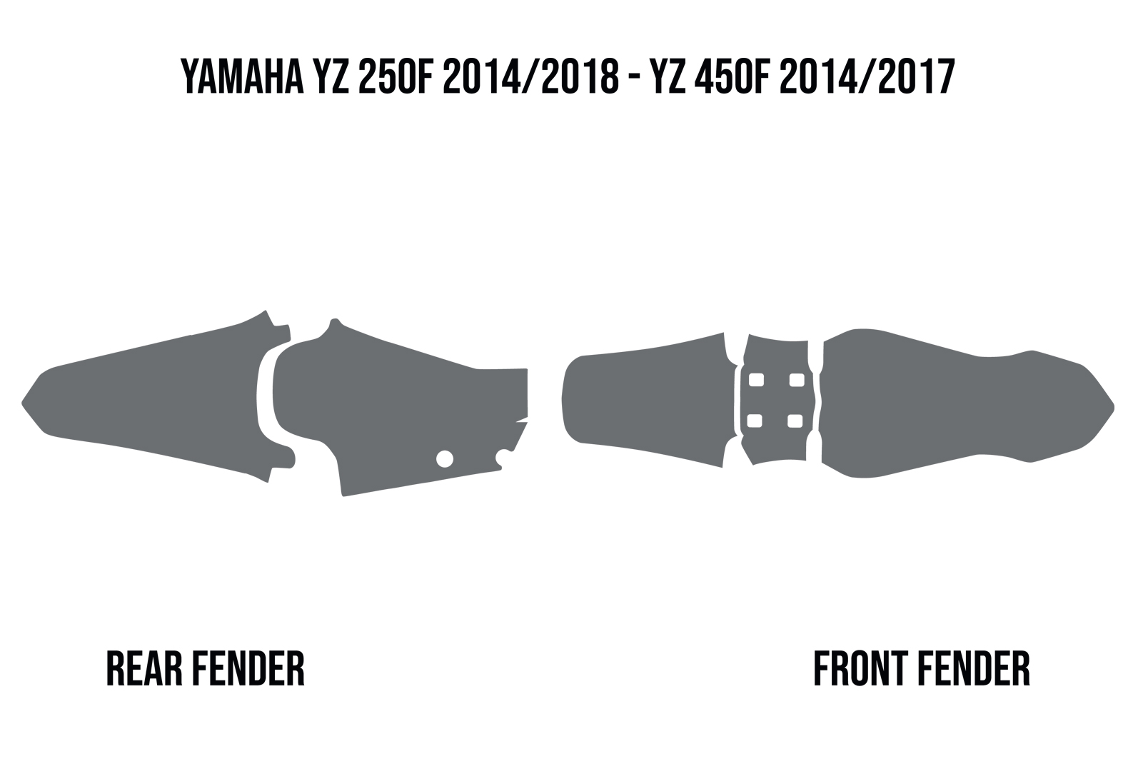 Ochranná pěna do blatníků motocyklu TWIN AIR MUD FOAM DEFLECTORS pro YAMAHA YZ 450 F rok 2014-2017