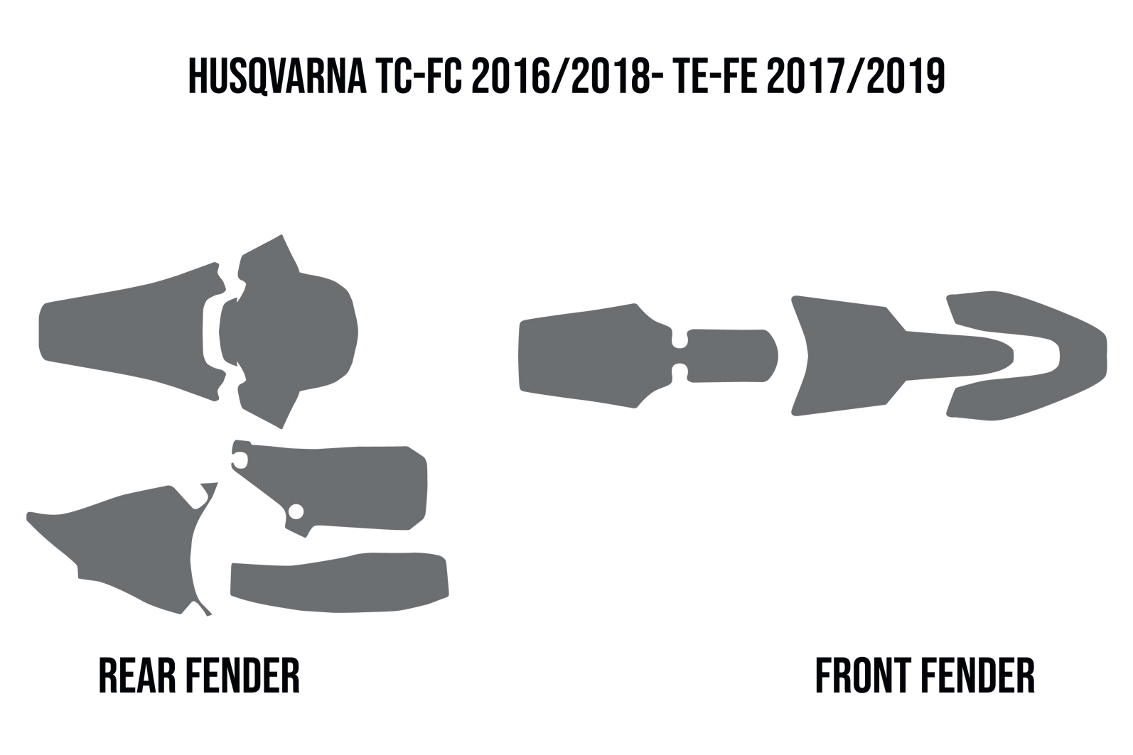 Ochranná pěna do blatníků motocyklu TWIN AIR MUD FOAM DEFLECTORS pro HUSQVARNA TE 250 rok 2017-2019