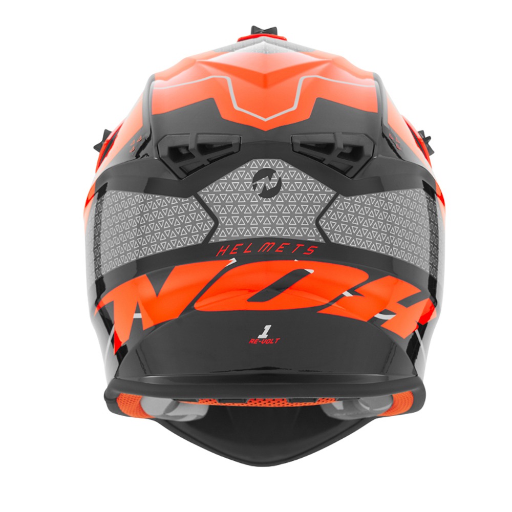 a Dětská motokrosová přilba NOX N632K RE-VOLT1 neon oranžová/černá lesklá velikost M - 51-52 cm
