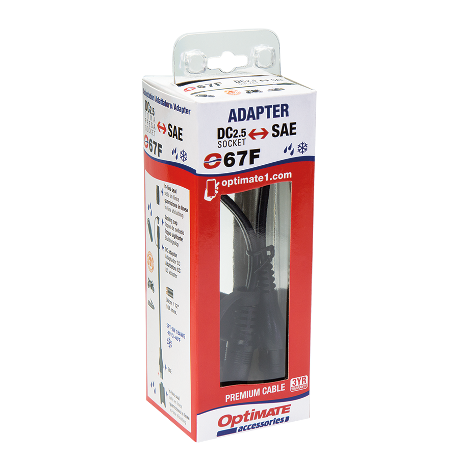 Adaptér SAE na DC 2,5 mm TECMATE OPTIMATE ADPT SAE DC2.5MM PLUG typ 067M