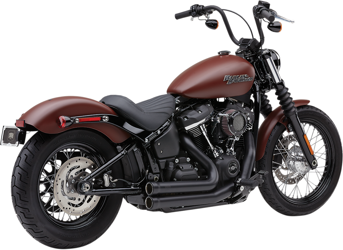 Kompletní výfuk Cobra 909 2-into-2 pro Harley Davidson FXLRS / FLSL / FLDE rok 2018-2022, barva černá