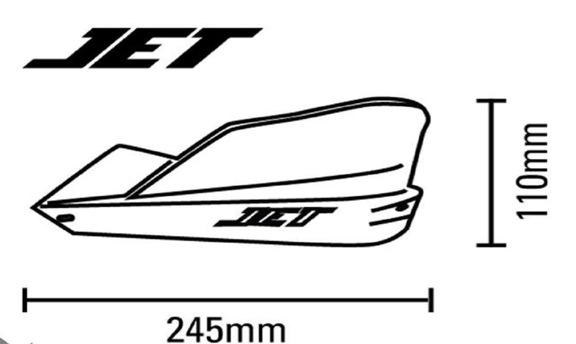 Sada motocyklových krytů páček dual-sport / enduro / trial BARKBUSTERS HANDGUARDS JET červené, pár, rovný držák 