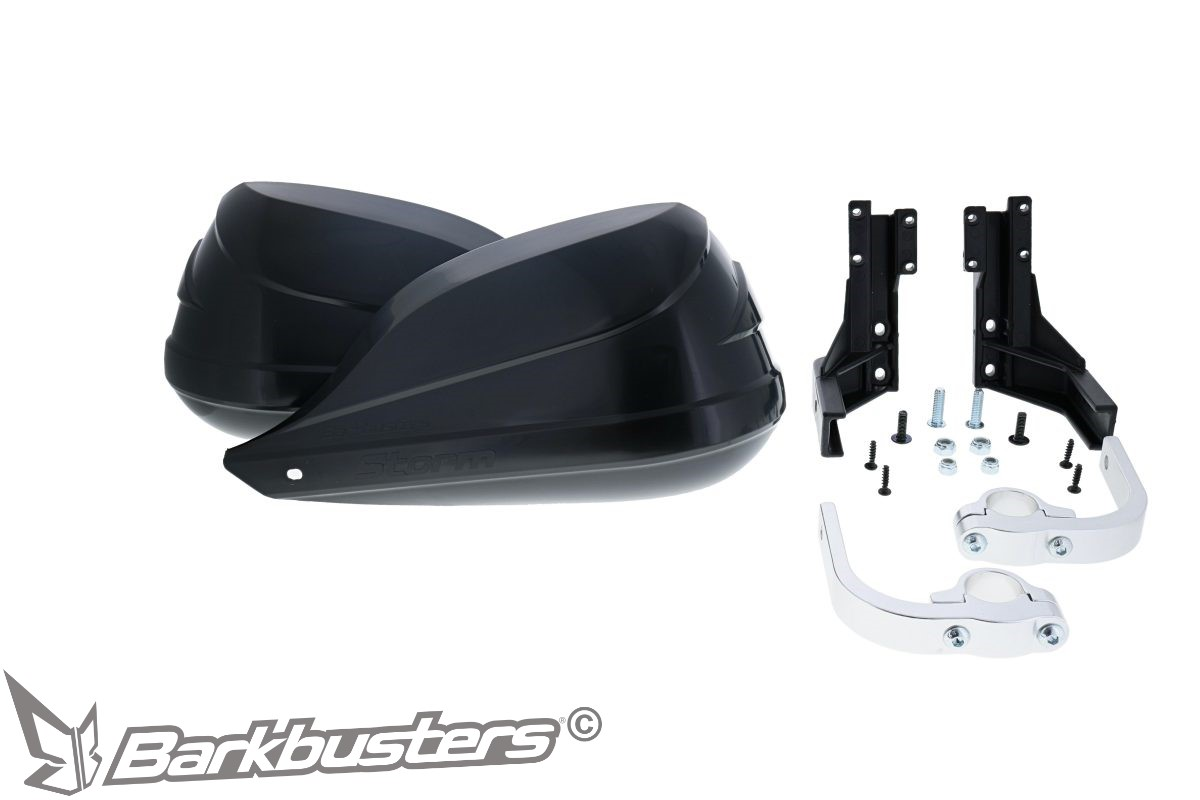 Sada motocyklových krytů páček BARKBUSTERS HANDGUARDS STORM SINGLE POINT černé, pár, pro průměr řidítek 25,4 mm