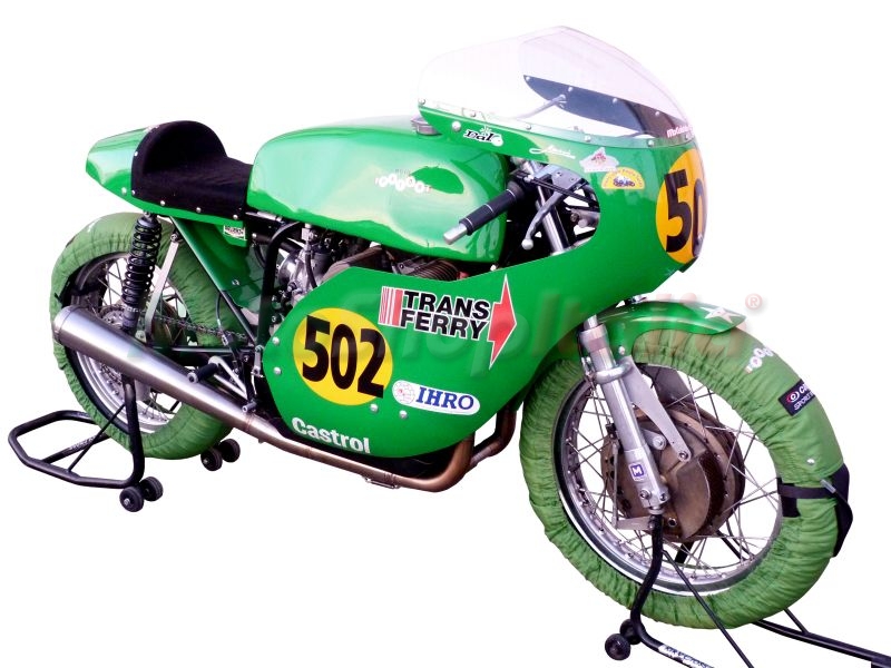 Nahříváky moto pneumatik CAPIT SUPREMA SPINA TYRE WARMER barva červená, velikost M/L ( přední M 125/17” zadní L 180/55-17” )