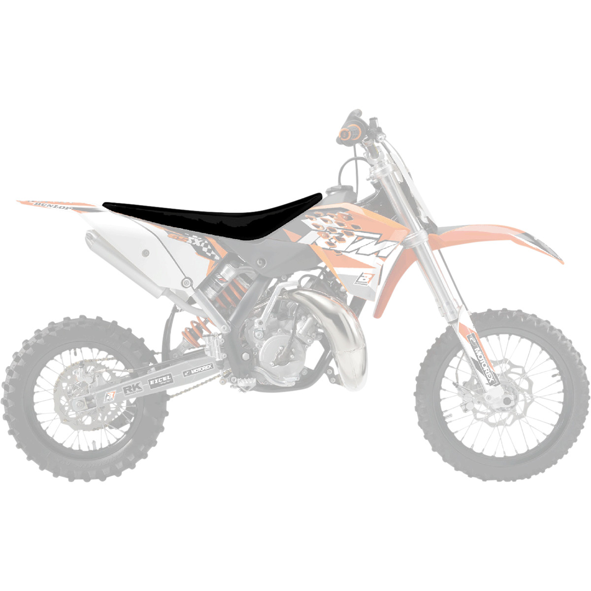 Potah sedla BLACKBIRD PYRAMID SEAT COVER pro KTM SX/SXF 2016-2018 VIZ POPIS černý