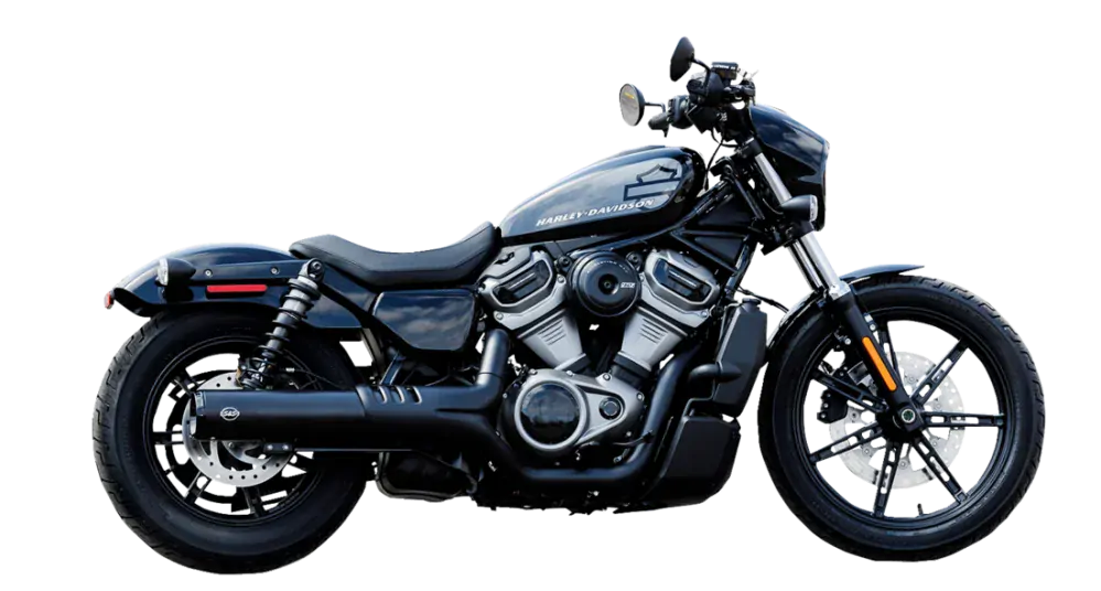 Homologovaná koncovka výfuku S&S CYCLE Grand National Slip-On Exhaust pro HARLEY DAVIDSON RH 975 ABS rok 2022-2024, barva černá  