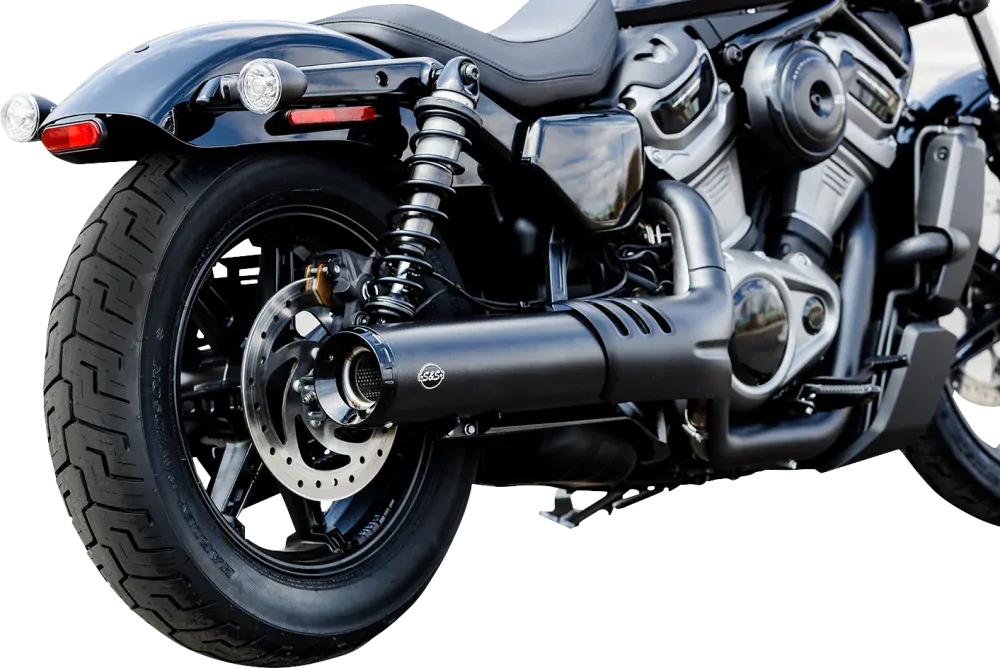 Homologovaná koncovka výfuku S&S CYCLE Grand National Slip-On Exhaust pro HARLEY DAVIDSON RH 975 ABS rok 2022-2024, barva černá  