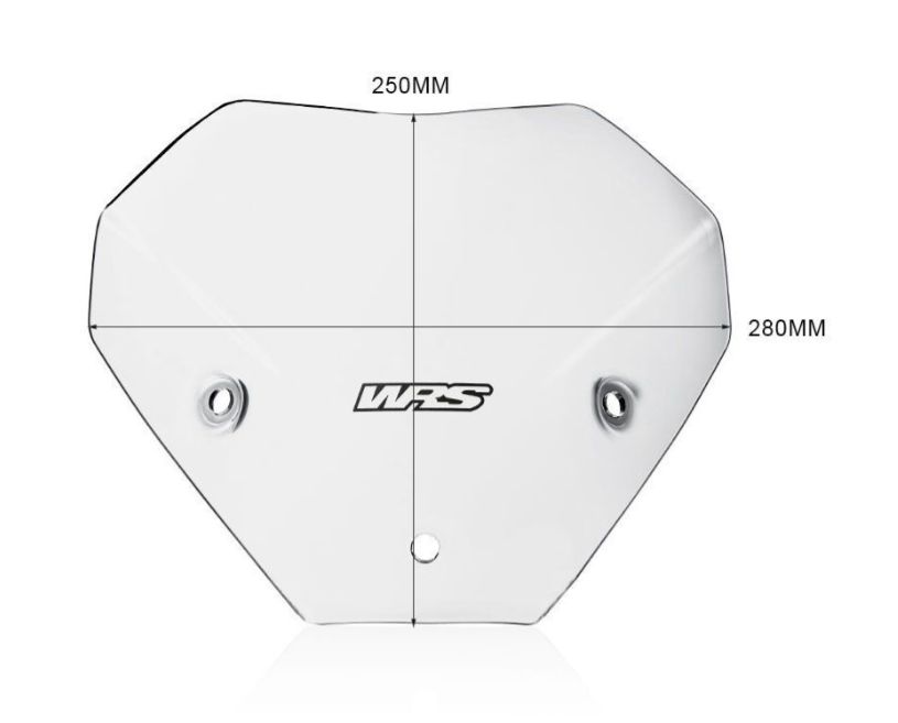 Plexi motocyklu WRS SPORT pro BMW S 1000 R rok 2022-2023, výška 25 cm, šíře 28cm, barva matná černá