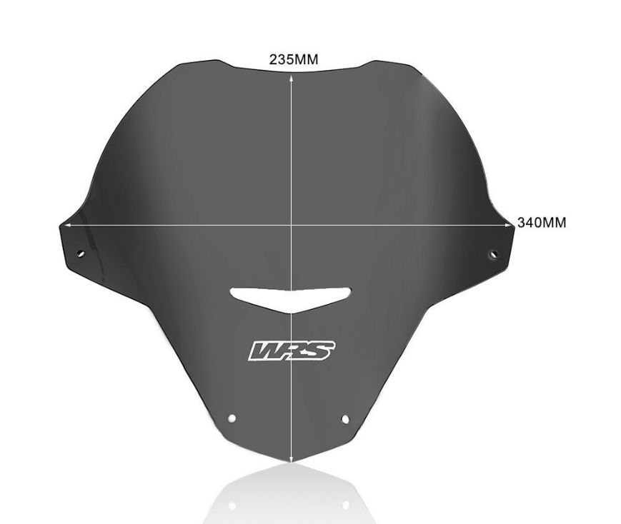 a Plexi motocyklu WRS verze SPORT pro motocykly APRILIA TUONO 660 ABS viz popis rok 2021-2023, výška 23,5 cm, šíře 34 cm, barva tmavě kouřová