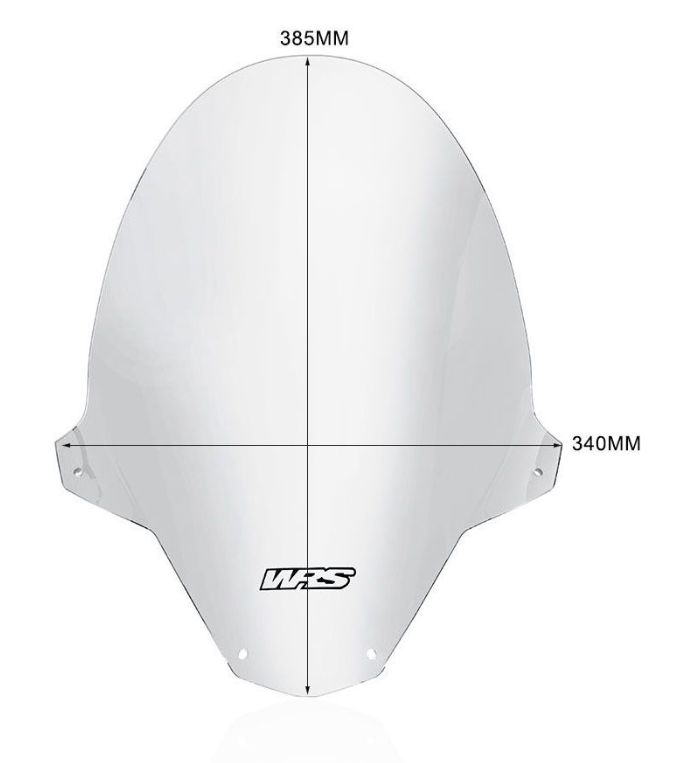 Plexi motocyklu WRS verze TOURING pro motocykly APRILIA TUONO 660 ABS viz popis rok 2021-2023, výška 38,5 cm, šíře 34 cm, barva tmavě kouřová