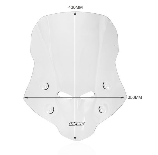 Plexi motocyklu WRS TOURING pro HONDA CB 750 ABS R rok 2023, výška 43 cm, šíře 35 cm, barva kouřová 