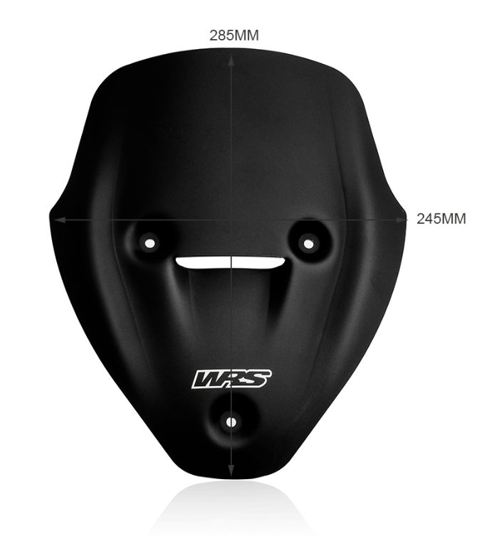 Plexi motocyklu WRS SPORT pro DUCATI DIAVEL V4 1200 ABS rok 2023, výška plexi 28,5 cm, šíře plexi 24,5 cm, barva čirá