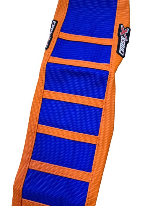 A Potah sedla UGS WAVE CROSS X RACING pro motocykly KTM SX /SXF 2019-2022 barva oranžová/modrá