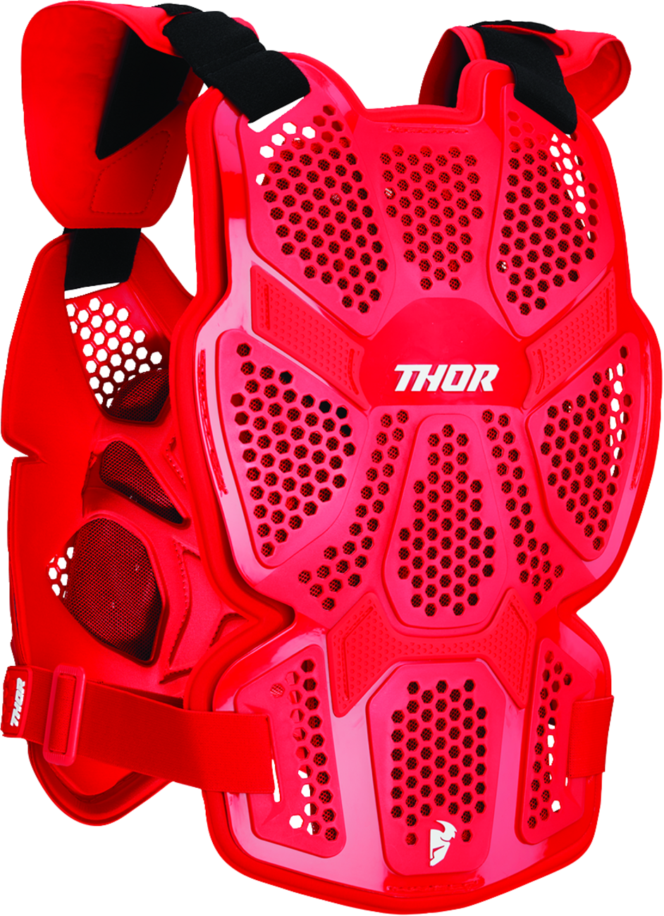 Lehký hrudní / zádový chránič THOR SENTINEL PRO CHEST PROTECTOR  barva červená/černá, velikost XS/S
