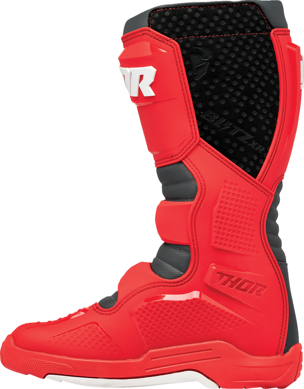 A Motokrosové boty / MX boty, boty na motocross THOR BLITZ XR MX BOOTS barva červená/charcoal - pár velikost 44 / US 10
