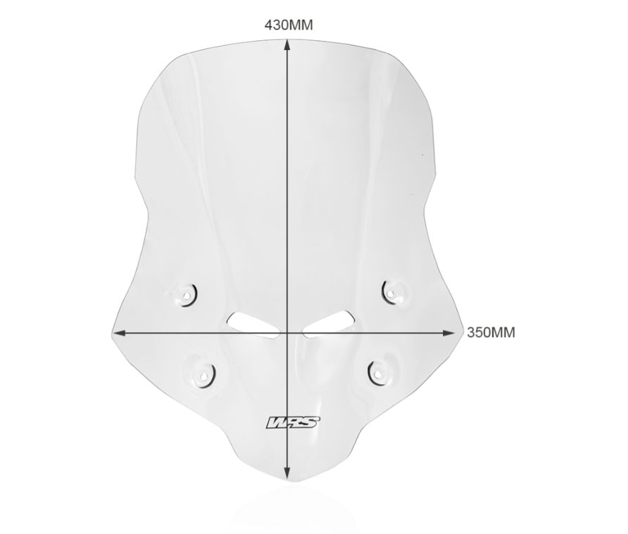 Plexi motocyklu WRS verze TOURING pro HONDA HORNET 750 ABS rok 2023-2024 barva kouřová, výška plexi 43 cm